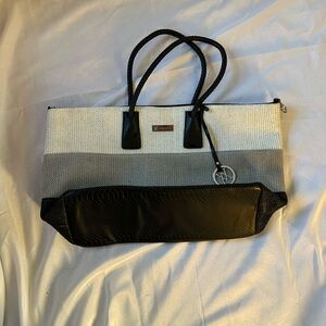 Amiani Striped Tote Bag